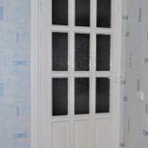 Дверь межкомнатная, белая со стеклом