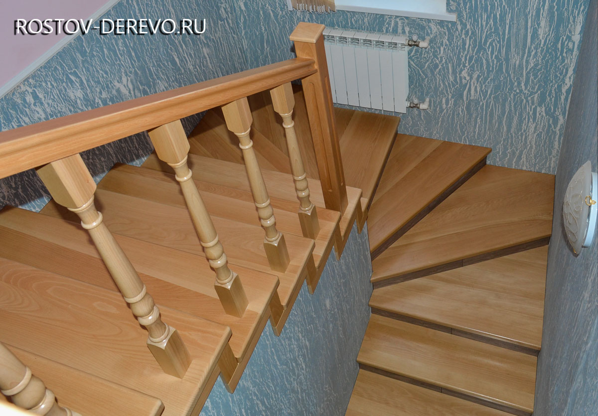 деревянная лестница из массива бука