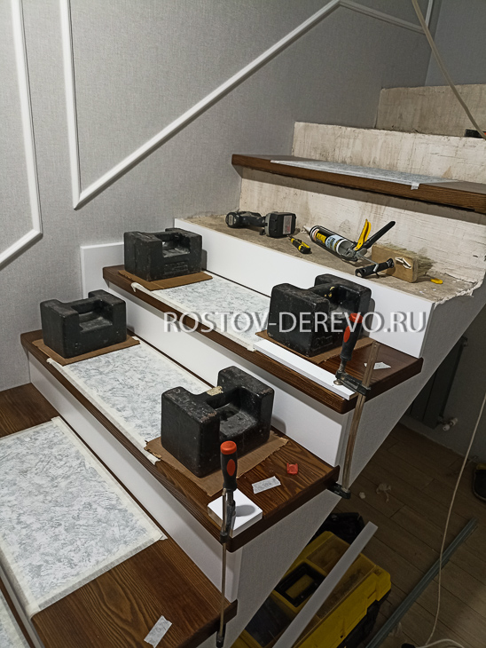 облагораживание бетонной лестницы деревом село самарское азовский район