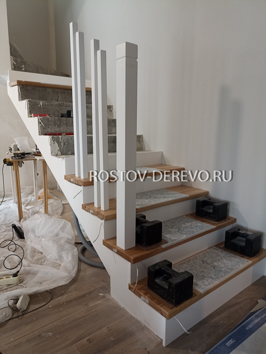 отделка лестницы ясенем к/п " Ореховая роща", Ростов-на-Дону