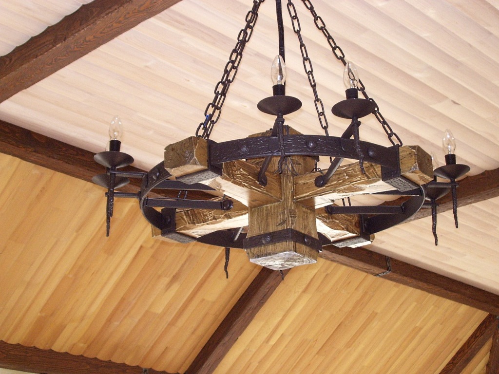 Large Wagon Wheel Chandelier with Downlights Rustic chandelier, Wagon wheel chan